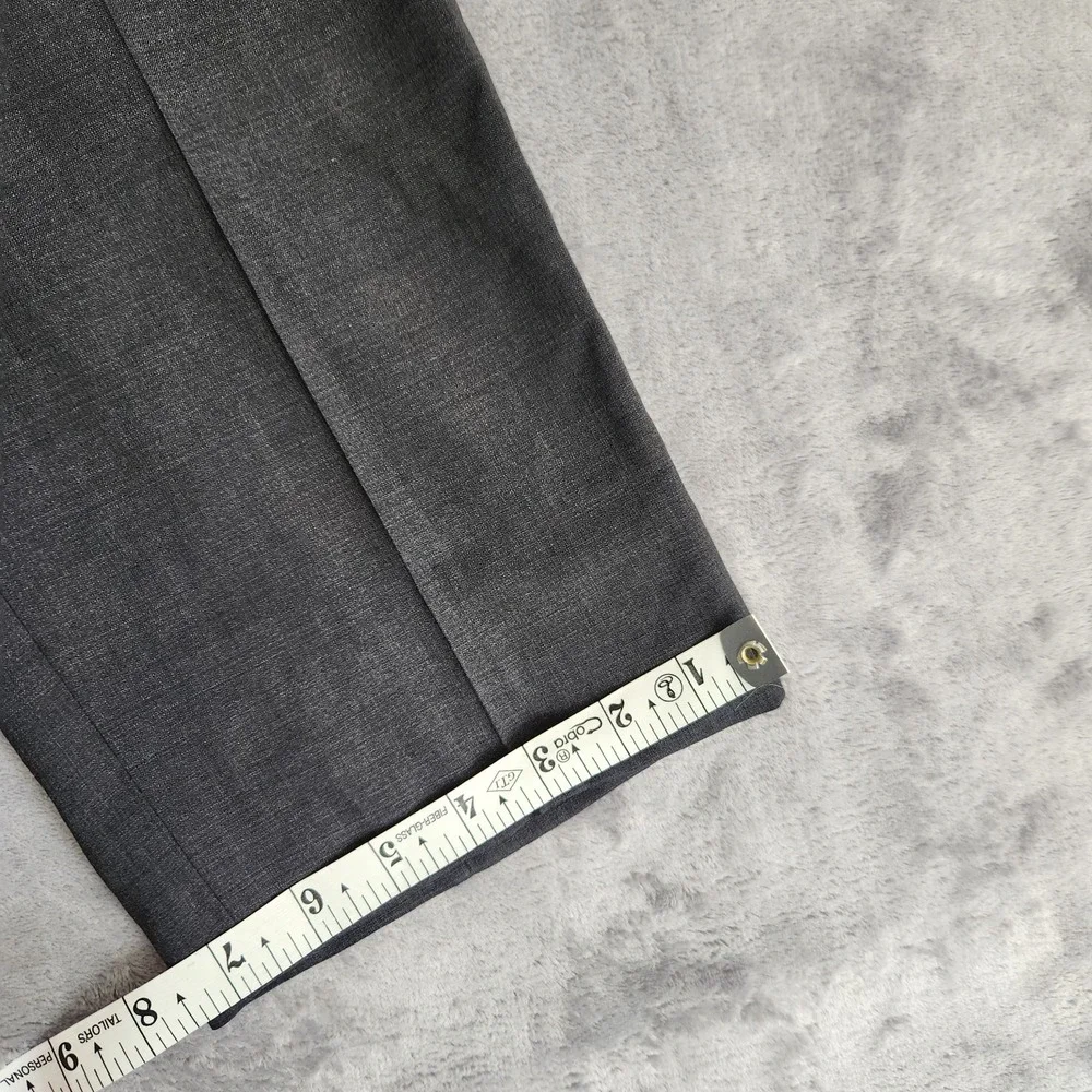 New CURRENT Zegna Gray Wool 5-Pocket Flat Front Flaws Pants Grey 34 X 31 Slacks